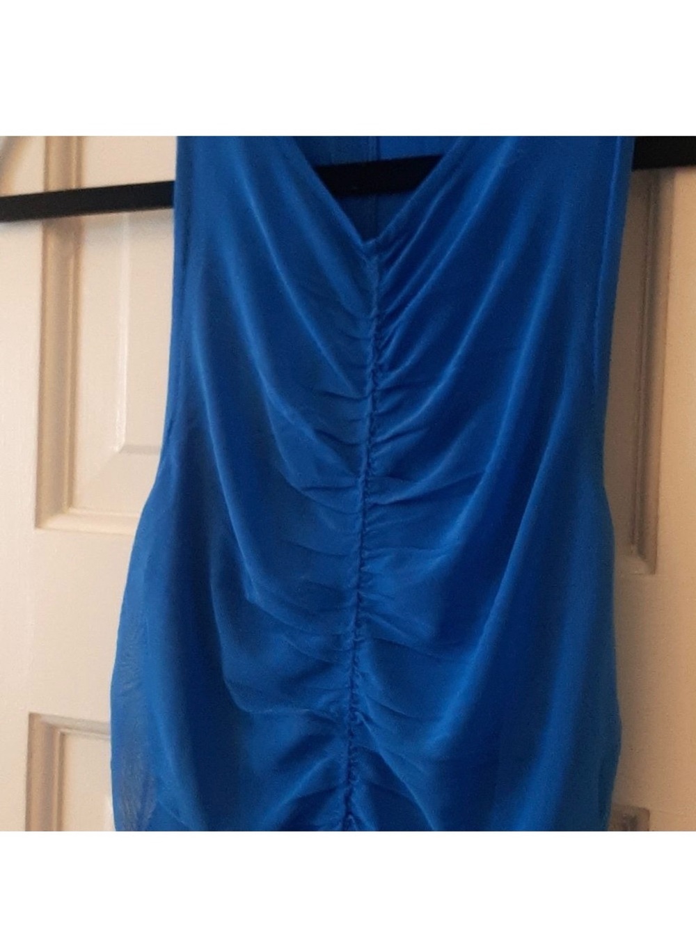 NWT House of Harlow 1960 Royal Blue Ruched Sleeveless Midi Dress L - Picture 11 of 14
